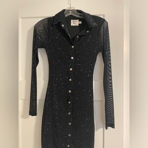 Princess Polly Sparkling Black Dress